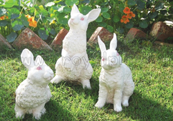 Garden Sculptures - Rabbit 3 Pcs Set - S18